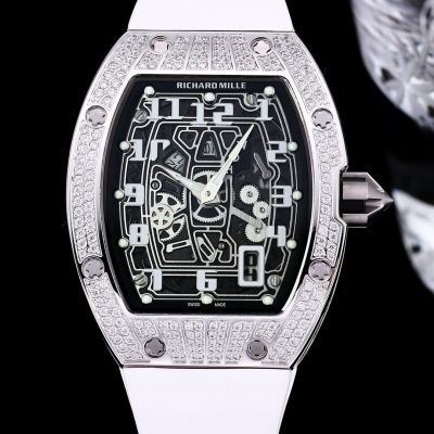 Super replica Richard Mille RM67-01 barrel-shaped diamond case automatic winding ultra-thin watch 